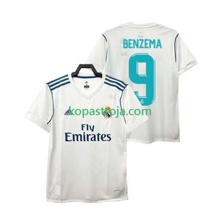 Billiga Fotbollströjor Real Madrid BENZEMA 9 2017 Retro Hemma tröja 2018 Kortärmad